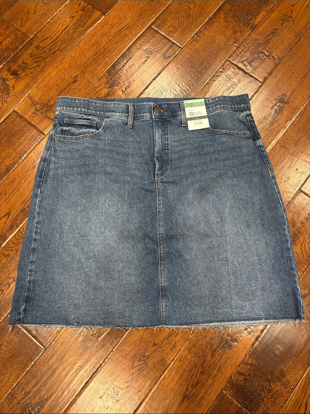 Terra & Sky Women’s Knee Length Classic Blue Denim Skirt Plus Size 18W NEW